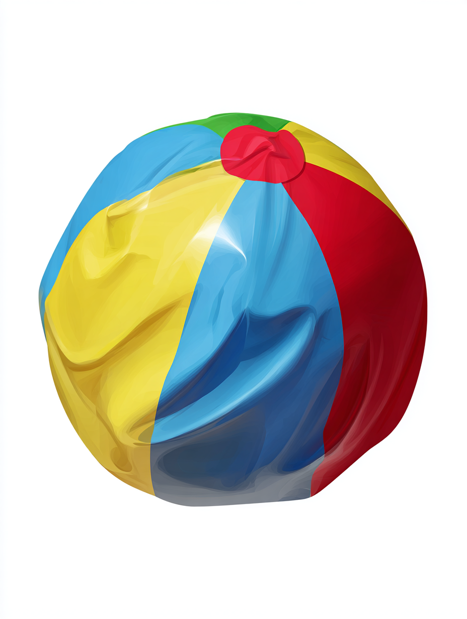 Deflated beach ball represting Shirley's failure and trolling her